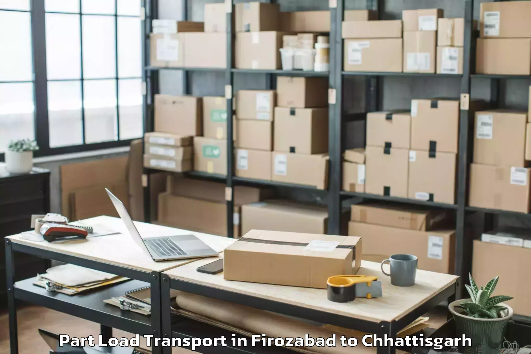 Book Firozabad to Bhopalpatnam Part Load Transport Online